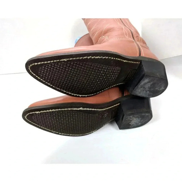 Double H Western Cowboy Boots Womans Size 6 B Brown Leather - Picture 8 of 8